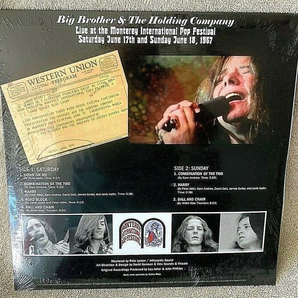 Big Brother & The Holding Company (feat. Janis Joplin) Combination Of The Two LP - Picture 3 of 3